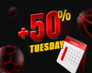 50% БОНУС НА СТАВКИ НА СПОРТ КАЖДУЮ СРЕДУ